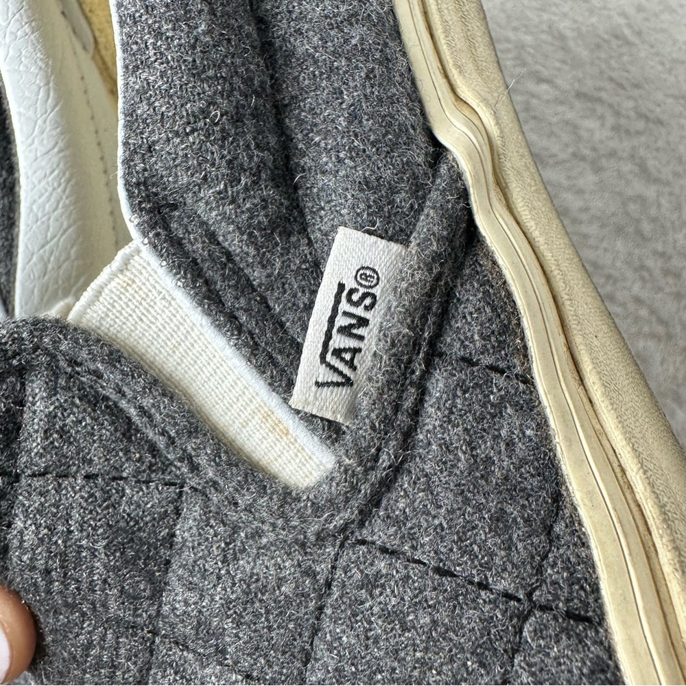 Vans Classic Gray Quilted Slip-On Loafers Canvas Unisex Men’s 5.0 Or Women’s 6.5 - Picture 12 of 15